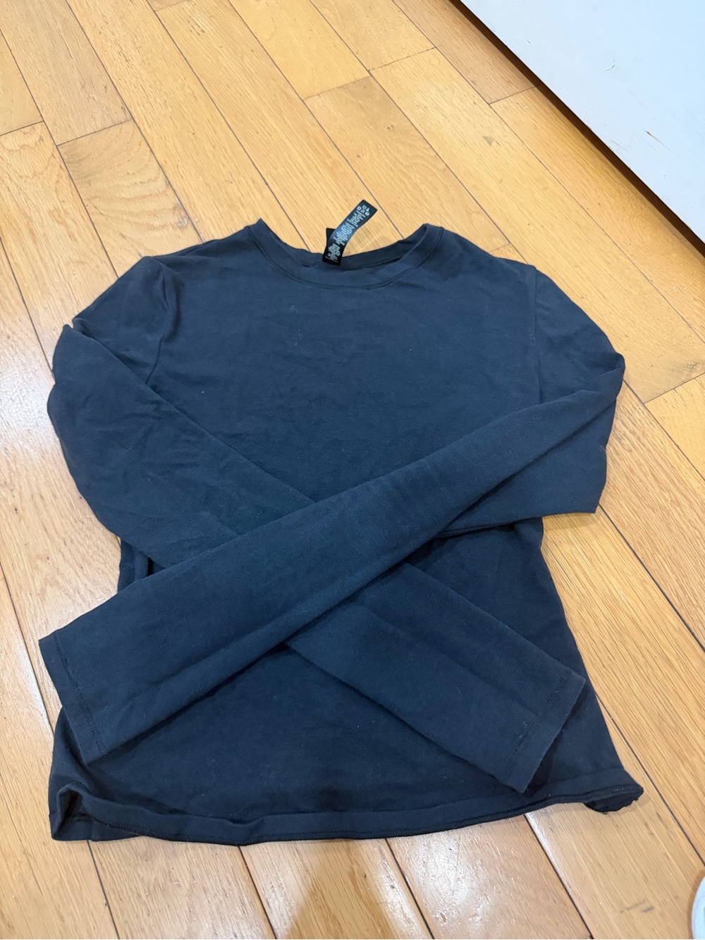 Skims cotton jersey black long sleeve